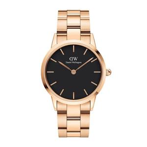 Juwelier Schell 160632 Daniel Wellington Iconic Link 36 RG Black Armbanduhr DW00100210