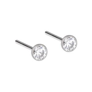 Juwelier Schell 171148 Ernstes Design Ohrstecker evia 3mm E458.WH