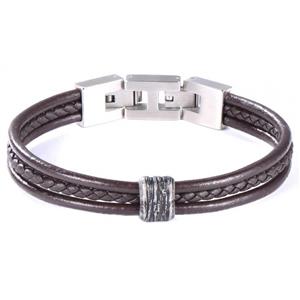 Juwelier Schell 176182 Hardwear Armband 3-reihig Braun 52540-19+2 BR