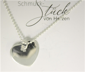 Juwelier Schell 160515 Beka&Bell Kette Gravurplatte Herz groß 3783G