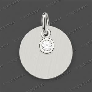 Juwelier Schell 165514 Jung Gravurplatte mit Zirkonia 12mm 56-0009