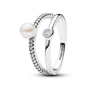 Juwelier Schell 173674 Pandora Doppelring Perle & Pavé 193147C01-54