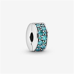 Juwelier Schell 139830 Pandora Moments Clip Petrolfarbenes Pavé 791817MCZ