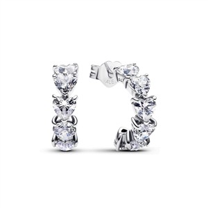 Juwelier Schell 176898 Pandora funkelnde Herzen Offene Creolen 293657C01