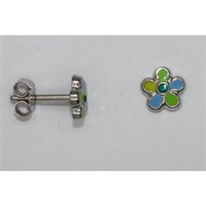 Juwelier Schell 173826 R. Gerstner Ohrstecker Blumen Grün/Blau 829806/3