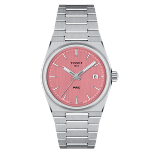 Juwelier Schell 174152 Tissot Armbanduhr PRX 35mm Silber/Rosa T1372101133100