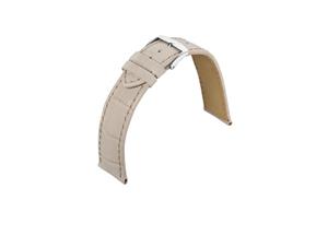 Juwelier Schell 174878 Eulit Uhrenband Kroko-Print Beige/Silber 890118212